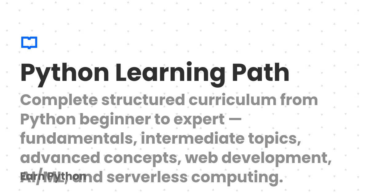 Python Learning Path | Earn Python Docs